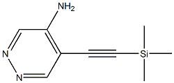 5-((trimethylsilyl)ethynyl)pyridazin-4-amine Structure