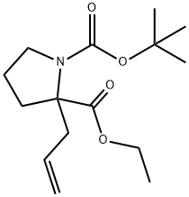 1-tert-butyl 2-ethyl 2-allylpyrrolidine-1,2-dicarboxylate 구조식 이미지