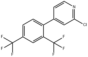 4-(2,4-bis(trifluoromethyl)phenyl)-2-chloropyridine Structure