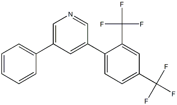 3-(2,4-bis(trifluoromethyl)phenyl)-5-phenylpyridine Structure