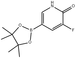 3-fluoro-5-(4,4,5,5-tetramethyl-1,3,2-dioxaborolan-2-yl)pyridin-2-ol 구조식 이미지