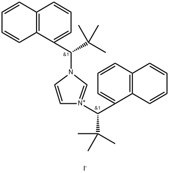 1,3-Bis[(1S)-2,2-diMethyl-1-(1-naphthyl)propyl]iMidazoliuM iodide >=98% (HPLC) Structure