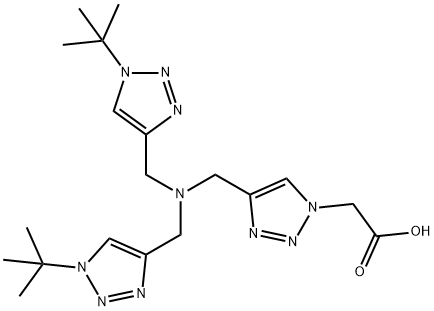 1H-1,2,3-Triazole-1-acetic acid, 4-[[bis[[1-(1,1-diMethylethyl)-1H-1,2,3-triazol-4-yl]Methyl]aMino]Methyl]- 구조식 이미지