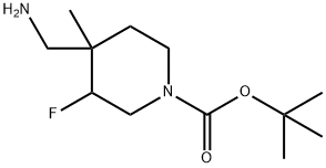 tert-butyl 4-(aMinoMethyl)-3-fluoro-4-Methylpiperidine-1-carboxylate Structure