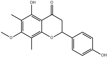 2,3-Dihydro-5-hydroxy-2-(4-hydroxyphenyl)-7-methoxy-6,8-dimethyl-4H-1-benzopyran-4-one Structure