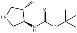 tert-Butyl ((3R,4S)-4-Methylpyrrolidin-3-yl)carbaMate Structure