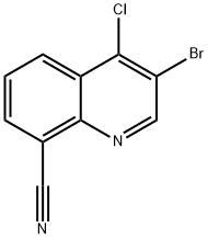 3-broMo-4-클로로퀴놀린-8-카르보니트릴 구조식 이미지