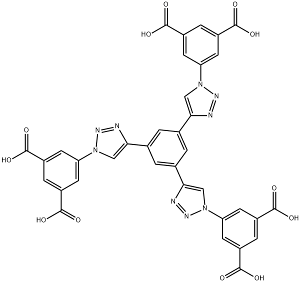 5,5',5''-(4,4',4''-(benzene-1,3,5-triyl)tris(1H-1,2,3-triazole-4,1-diyl))triisophthalic acid 구조식 이미지