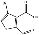 4-BroMo-2-forMylthiophene-3-carboxylic acid Structure