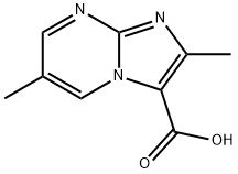 2,6-디메틸리미다조[1,2-a]피리미딘-3-카르복실산 구조식 이미지