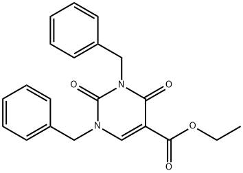 에틸1,3-디벤질-2,4-디옥소-1,2,3,4-테트라히드로피리미딘-5-카르복실레이트 구조식 이미지