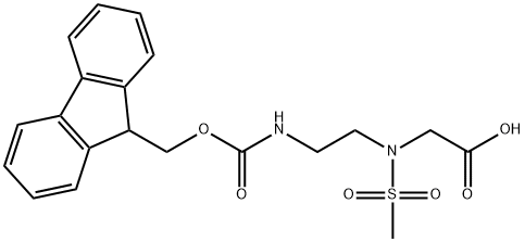 Glycine, N-[2-[[(9H-fluoren-9-ylMethoxy)carbonyl]aMino]ethyl]-N-(Methylsulfonyl)- 구조식 이미지