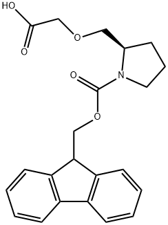 1-Pyrrolidinecarboxylic acid, 2-[(carboxyMethoxy)Methyl]-, 1-(9H-fluoren-9-ylMethyl) ester, (2R)- Structure