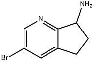3-broMo-6,7-dihydro-5h-cyclopenta[b]pyridin-7-aMine Structure