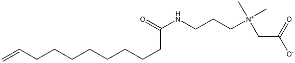 1-PropanaMiniuM,N-(carboxyMethyl)-N,N-diMethyl-3-[(1-oxo-10-undecen-1-yl)aMino]-, inner salt 구조식 이미지