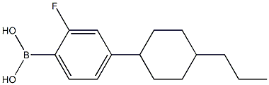 [4-(4-Propylcyclohexyl)-2-fluorophenyl]boronic acid Structure