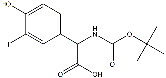 Be-nzenacetic acid,a-[[(1,1-diMethylethoxy)carbonyl]aMino]-4-hydroxy-3-iodo- 구조식 이미지