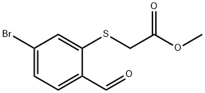 Methyl 2-((5-broMo-2-forMylphenyl)thio)acetate 구조식 이미지