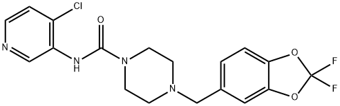1346528-50-4 N-(4-chloropyridin-3-yl)-4-((2,2-difluorobenzo[d][1,3]dioxol-5-yl)Methyl)piperazine-1-carboxaMide