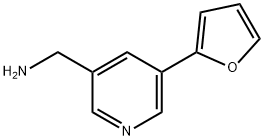 (5-(furan-2-yl)pyridin-3-yl)methanamine 구조식 이미지