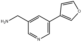 (5-(furan-3-yl)pyridin-3-yl)methanamine 구조식 이미지