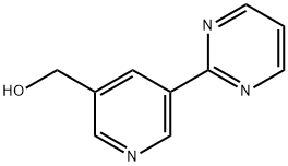 (5-(pyrimidin-2-yl)pyridin-3-yl)methanol Structure