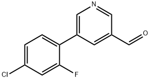 5-(4-Chloro-2-fluorophenyl)nicotinaldehyde Structure