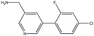 (5-(4-chloro-2-fluorophenyl)pyridin-3-yl)methanamine Structure