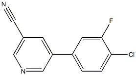 5-(4-Chloro-3-fluorophenyl)nicotinonitrile 구조식 이미지