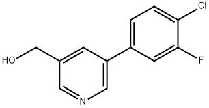 (5-(4-chloro-3-fluorophenyl)pyridin-3-yl)methanol 구조식 이미지