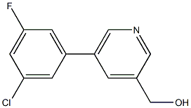 (5-(3-chloro-5-fluorophenyl)pyridin-3-yl)methanol Structure