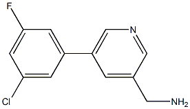 (5-(3-chloro-5-fluorophenyl)pyridin-3-yl)methanamine 구조식 이미지