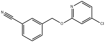 3-((4-chloropyridin-2-yloxy)methyl)benzonitrile 구조식 이미지