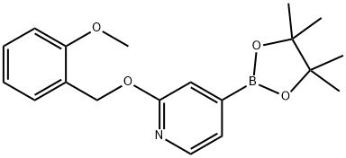 2-(2-methoxybenzyloxy)-4-(4,4,5,5-tetramethyl-1,3,2-dioxaborolan-2-yl)pyridine Structure