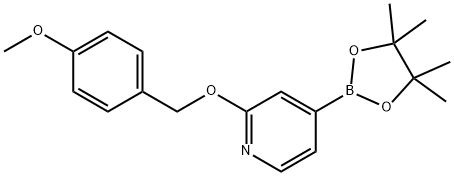 2-(4-methoxybenzyloxy)-4-(4,4,5,5-tetramethyl-1,3,2-dioxaborolan-2-yl)pyridine 구조식 이미지
