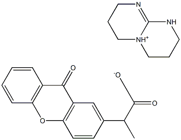 2-(9-Oxoxanthen-2-yl)propionic Acid 1,5,7-Triazabicyclo[4.4.0]dec-5-ene Salt 구조식 이미지