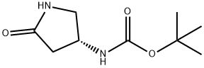 (R)-tert-부틸5-옥소피롤리딘-3-일카르바메이트 구조식 이미지