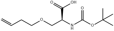 (S)-3-(But-3-en-1-yloxy)-2-((tert-butoxycarbonyl)aMino)propanoic acid Structure