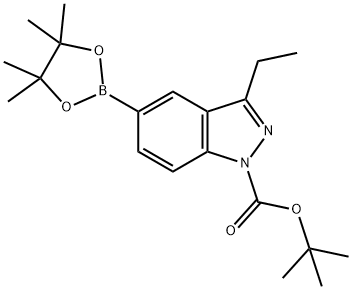 tert-butyl 3-ethyl-5-(4,4,5,5-tetramethyl-1,3,2-dioxaborolan-2-yl)-1H-indazole-1-carboxylate 구조식 이미지