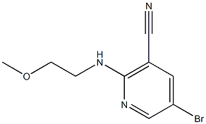 5-bromo-2-(2-methoxyethylamino)nicotinonitrile Structure