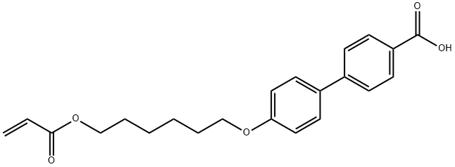 4'-(6-acryloxyhexyloxy)-[1,1'-biphenyl]-4-carboxylic acid 구조식 이미지