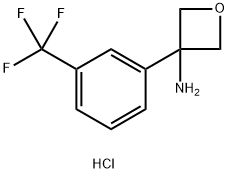 3-[3-(TrifluoroMethyl)phenyl]oxetan-3-aMine hydrochloride 구조식 이미지