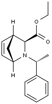 2-Azabicyclo[2.2.1]hept-5-ene-3-carboxylic acid, 2-[(1R)-1-phenylethyl]-, ethyl ester, (1S,3S,4R)- Structure