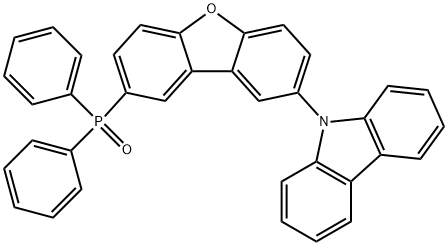 9-[8-(Diphenylphosphinyl)-2-dibenzofuranyl]-9H-carbazole 구조식 이미지