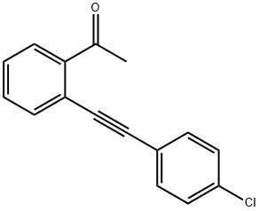 1-(2-((4-chlorophenyl)ethynyl)phenyl)ethanone Structure
