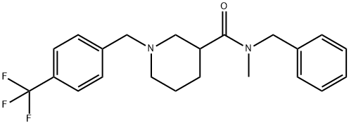 N-benzyl-N-Methyl-1-(4-(trifluoroMethyl)benzyl)piperidine-3-carboxaMide Structure