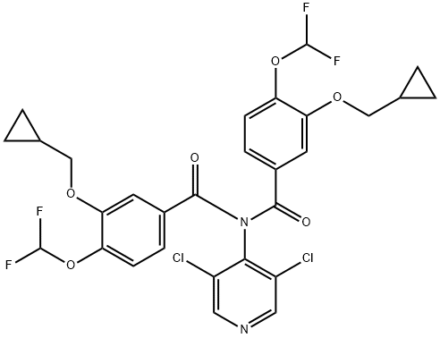 1352122-37-2 3-(cyclopropylMethoxy)-N-(3-(cyclopropylMethoxy)-4-(difluoroMethoxy)benzoyl)-N-(3,5-dichloropyridin-4-yl)-4-(difluoroMethoxy)benzaMide