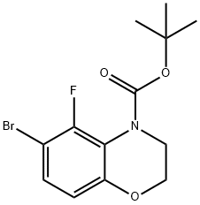 t-Butyl 6-bromo-5-fluoro-2,3-dihydro-1,4-benzoxazine-4-carboxylate Structure