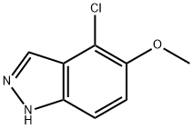 4-클로로-5-메톡시-1H-인다졸 구조식 이미지