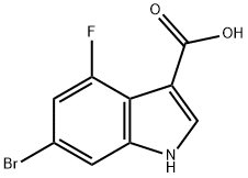 6-BroMo-4-fluoroindole-3-carboxylic acid 구조식 이미지